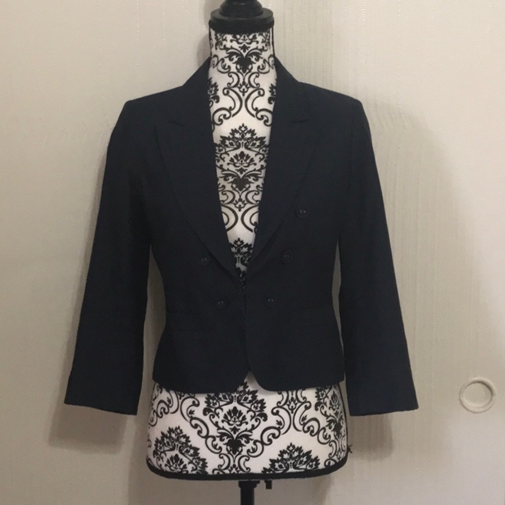 Loft navy crop blazer 4P